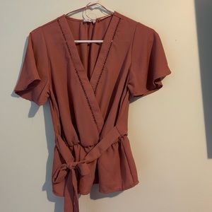 Tie front blouse